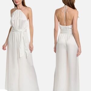 Ramy brook Pluto white halter wide leg jumpsuit FINAL PRICE NO OFFERS CONSIDERED
